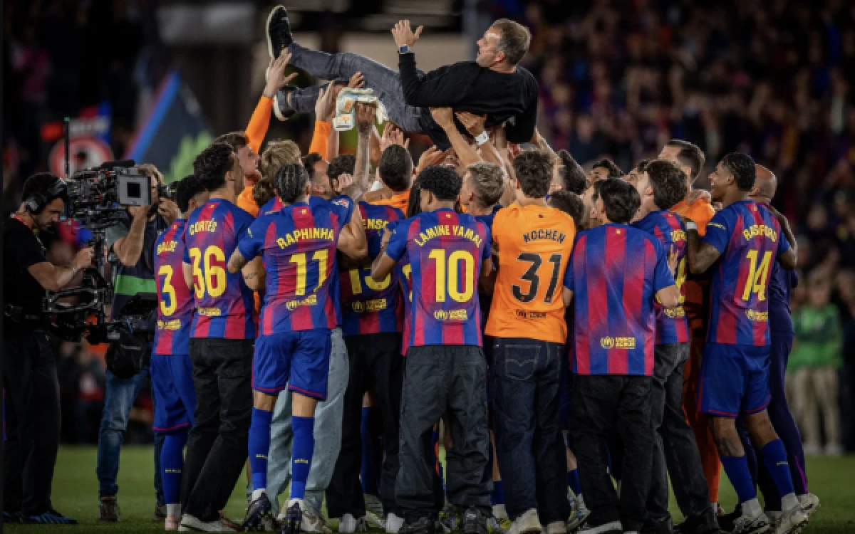 Thumbnail Berita - Haru Hansi Flick, Dampingi Barcelona Juara La Liga di Tengah Kabar Duka Sang Ayah