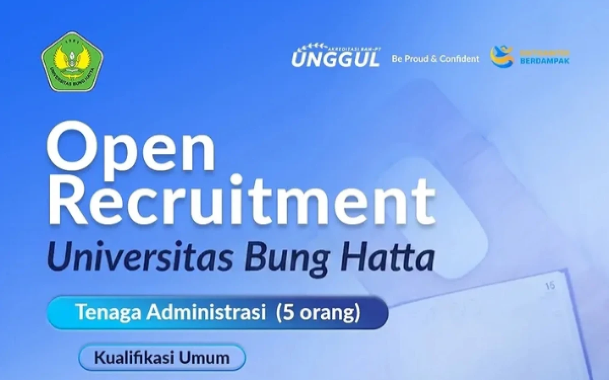 Thumbnail Berita - Universitas Bung Hatta Buka Lowongan Kerja Tenaga Kependidikan, Ini Posisi dan Jadwal Seleksinya