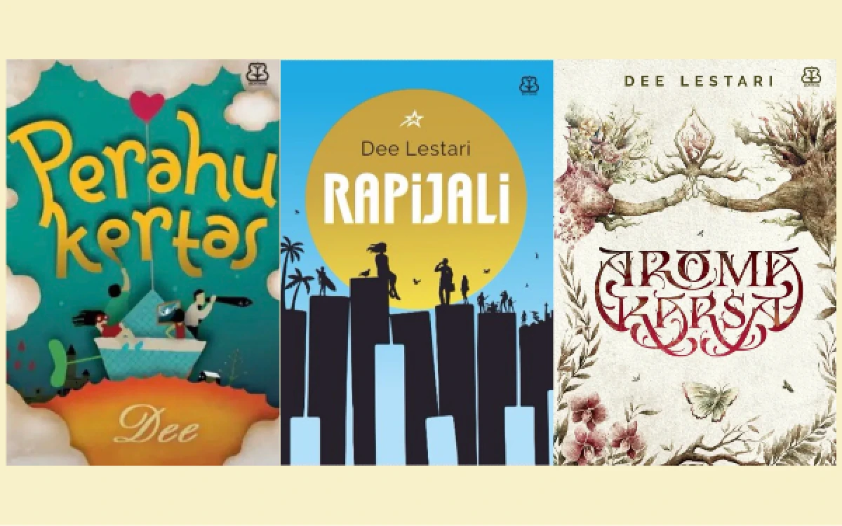 Foto Cover novel Perahu Kertas, Rapijali dan Aroma Karsa dari penerbit Bentang Pustaka (Tangkap Layar website bukabuku)