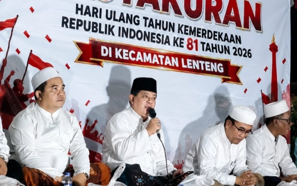 Thumbnail Berita - Tasyakuran HUT ke-81 Kemerdekaan RI di Lenteng Sumenep, Tokoh Agama dan Masyarakat Didorong Tetap Harmonis