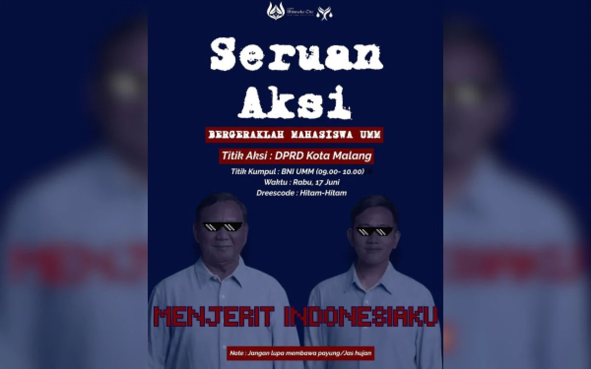 Thumbnail Berita - BEM UMM akan Turun ke Jalan, Bawa 9 Tuntutan untuk Pemerintah