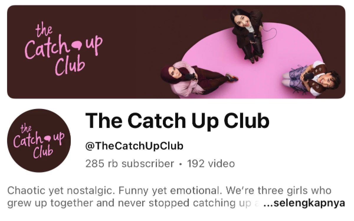 Foto Tangkapan layar akun Youtube @TheCatchUpClub milik Agatha Pricilla, Sivia Azizah dan Ify Alissa pada 4 September 2026 (Tangkap layar Youtube @TheCatchUpClub)