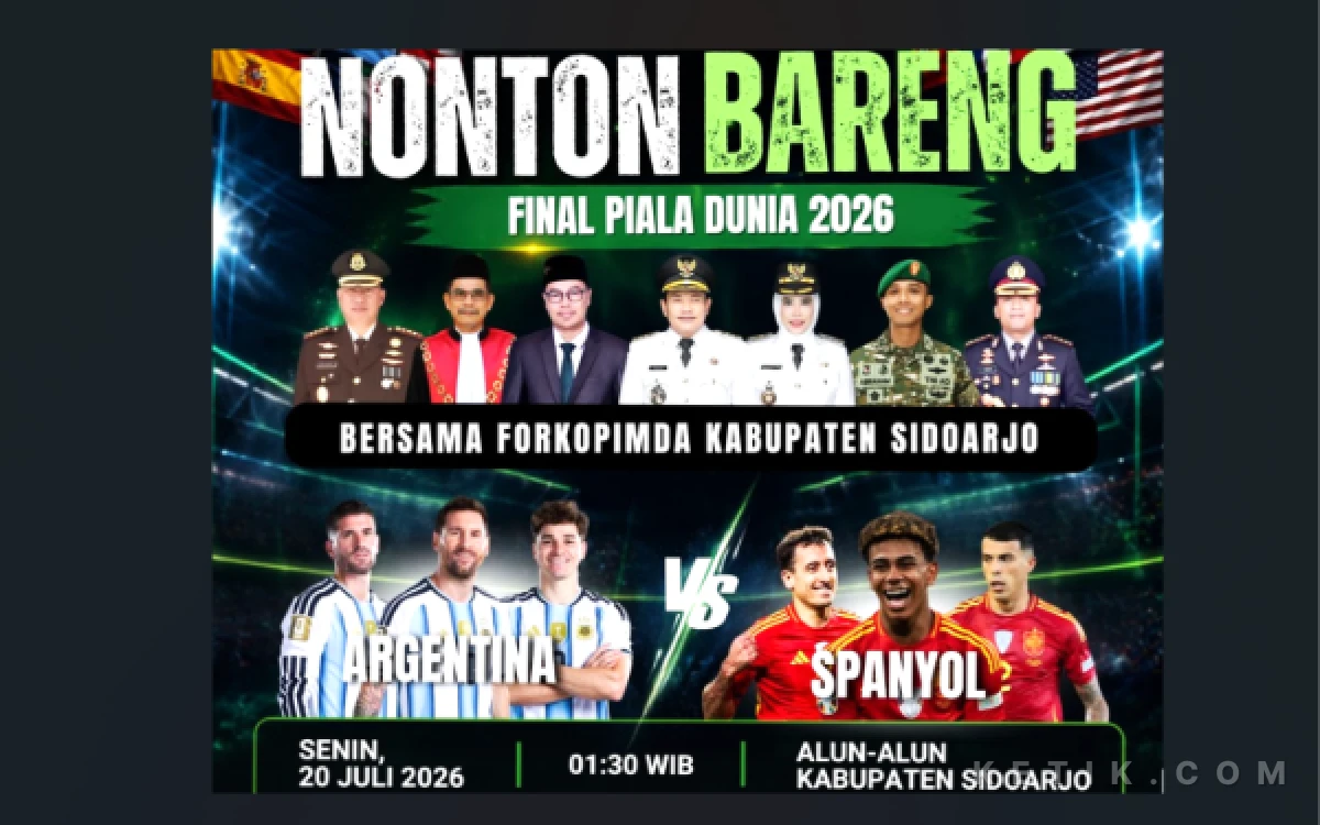 Thumbnail Berita - Seru saat Saksikan Argentina vs Inggris, Bupati Subandi Ajak Warga Nobar Final Piala Dunia di Alun-Alun