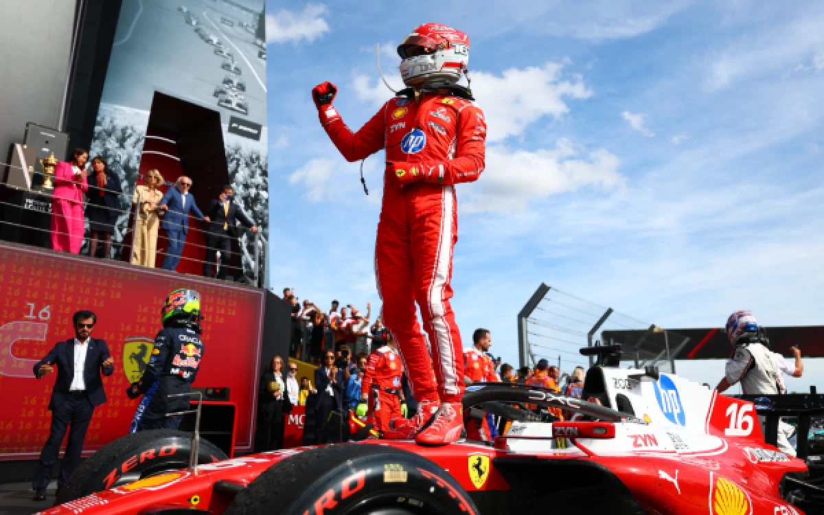 Thumbnail Berita - Charles Leclerc Kembali Raih Podium, Ferrari Double Podium di GP Inggris
