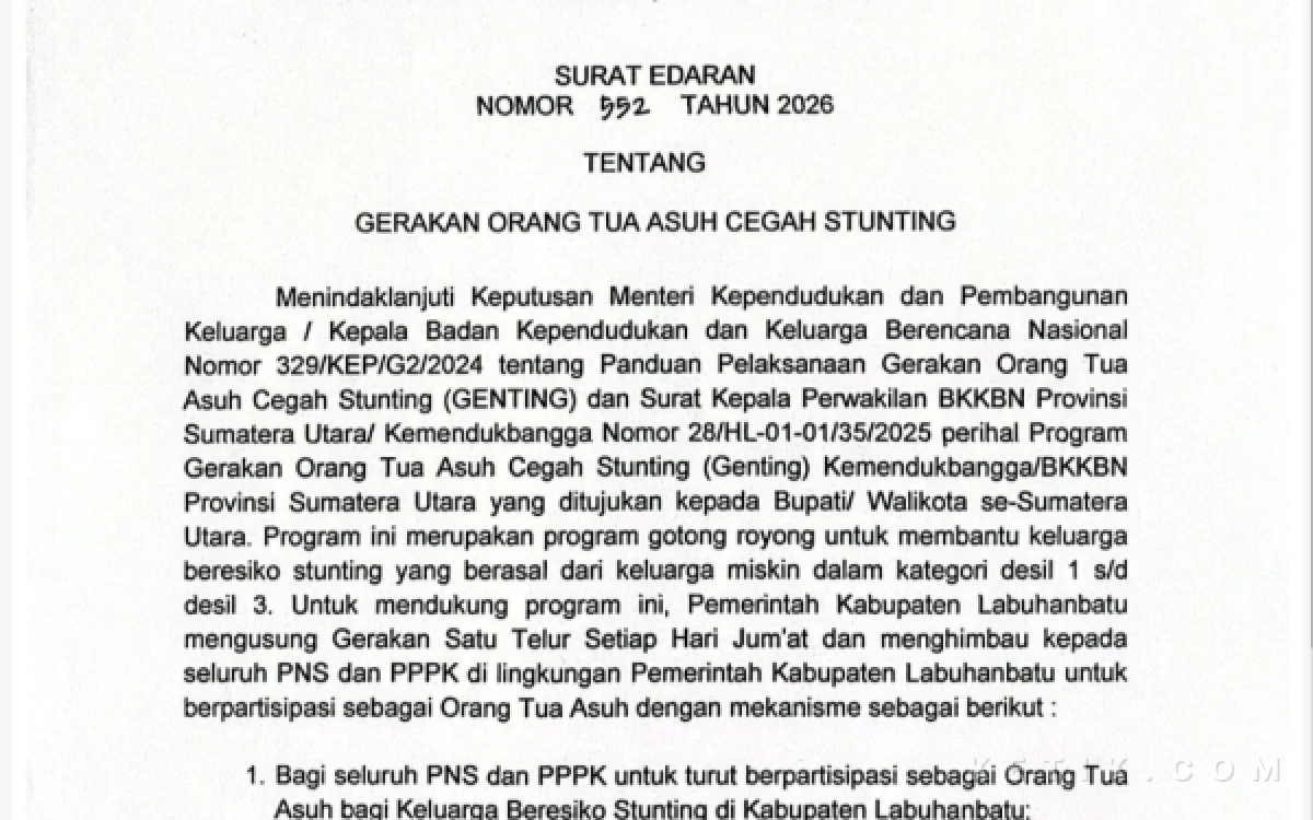Thumbnail Berita - Program Sebutir Telur Setiap ASN Labuhanbatu Untuk Anak Stunting, Mandek