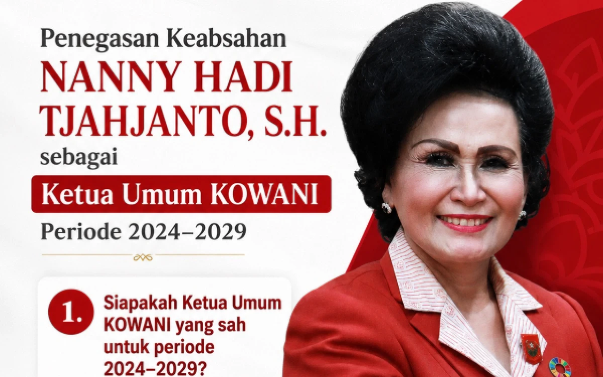 Thumbnail Berita - Anggap Yenny Wahid Tak Sah, KOWANI Ajak Seluruh Anggota Jaga Merwah Organisasi