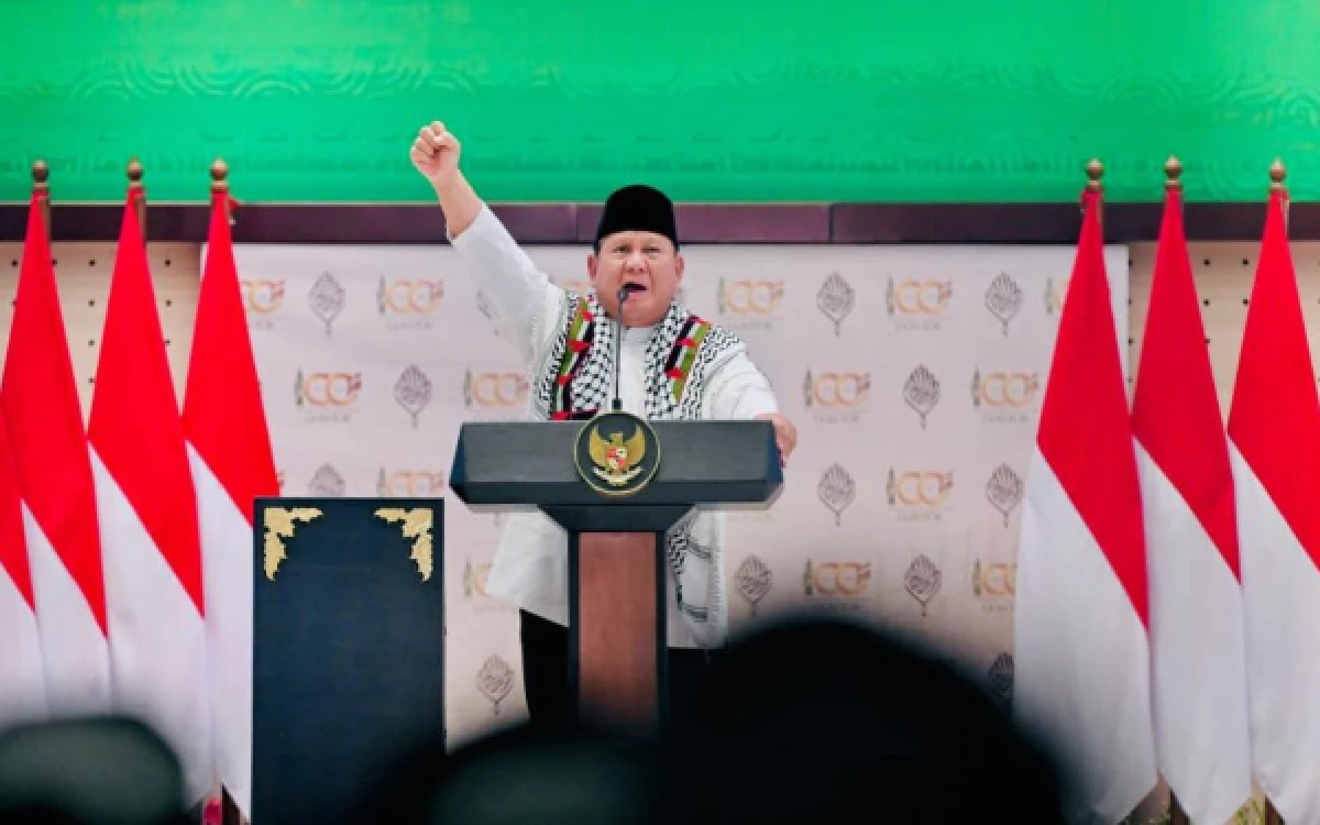 Thumbnail Berita - “Free Palestine!” Prabowo Serukan Dukungan untuk Palestina di 100 Tahun Gontor