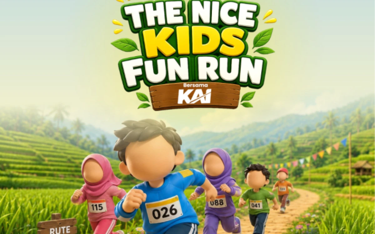 Thumbnail Berita - KAI Daop 7 Madiun Hadir di The Nice Kids Fun Run 2026, Edukasi Anak Lewat Cara Menyenangkan