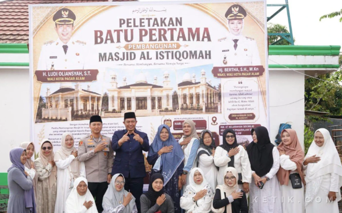 Thumbnail Berita - Wako–Kapolres Groundbreaking Masjid Al-Istiqomah,  Perkuat Syiar Islam di Pagar Alam