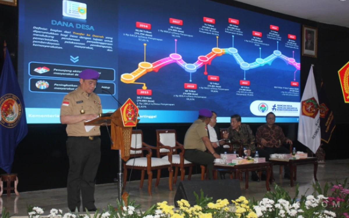 Foto Sekretaris Jenderal DPN IARMI Ir. A. Riza Patria, M.B.A., yang juga Wakil Menteri Desa dan Pembangunan Daerah Tertinggal menyampaikan makalah seminar tentang kondisi daerah tertinggal. (Foto : Dok.Humas Iarmi for ketik.com)