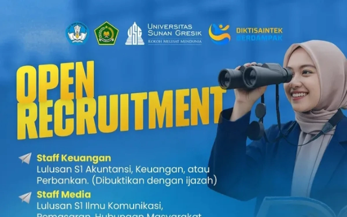 Thumbnail Berita - Universitas Sunan Gresik Buka Rekrutmen S1 Berbagai Jurusan, Ini Posisi dan Cara Daftarnya!