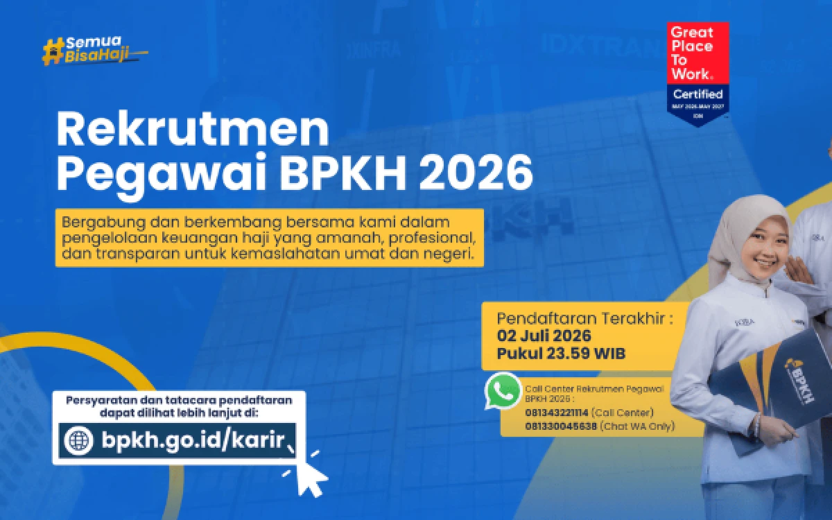 Thumbnail Berita - BPKH RI Buka Rekrutmen Pegawai hingga 2 Juli, Sediakan 8 Formasi Asisten Manajer
