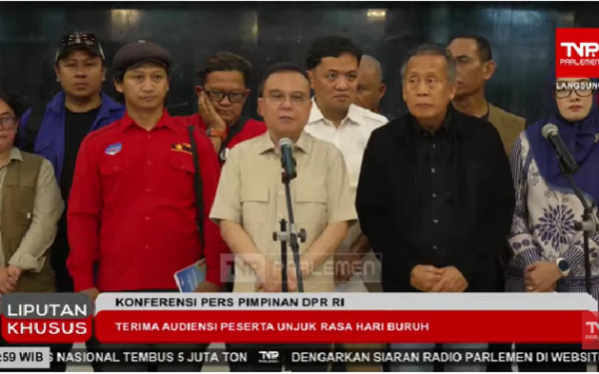 Thumbnail Berita - Terima Buruh Saat May Day, Dasco Janji Tuntaskan UU Ketenagakerjaan 2026