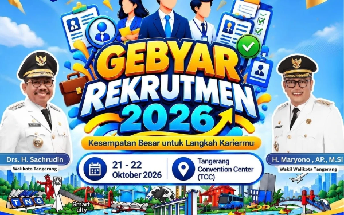 Thumbnail Berita - Gebyar Rekrutmen Kota Tangerang 2026 Digelar 21–22 Oktober, Cek Cara Daftar dan Lowongannya